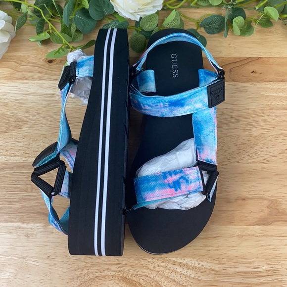 Guess Women's Avin Strappy Platform Sandals 8.5M - Picture 3 of 8